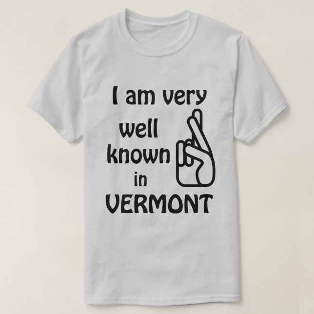 Funny Well Known en la camiseta Vermont (Diseño del anverso)