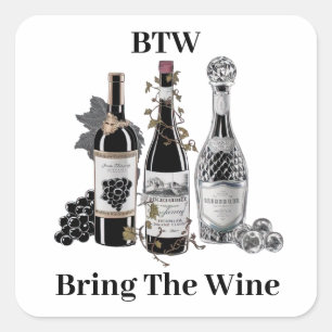 Funny Wine Bottles Pegatinas