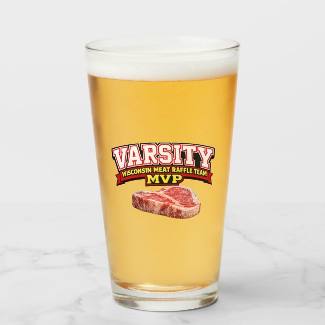 Funny Wisconsin Meat Raffle Varsity Team MVP  (Anverso (lleno))