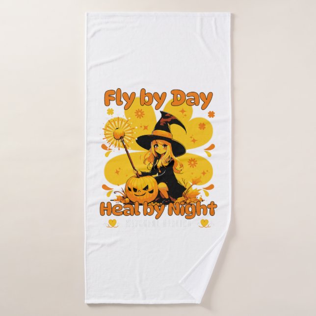 Funny Witchen Nurse Halloween Design (Toalla de baño)
