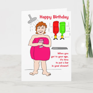 Funny Woman Personalizado Beber Bar Tarjeta de cum