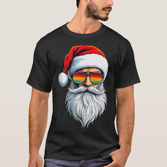 Funny Xmas Christmas In July Summer Santa Tank Top (Anverso)