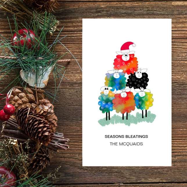 Funny y festividad de las estaciones de ovejas vac (Cute Christmas Sheep)