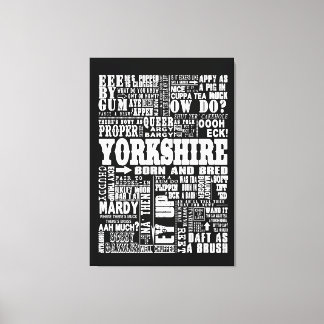 Funny Yorkshire Dice lienzo blanco y negro