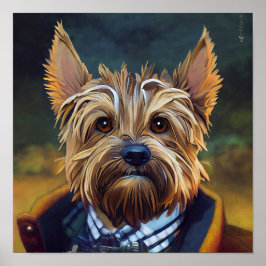 Funny Yorkshire Terrier Antropomorfo Perro Arte