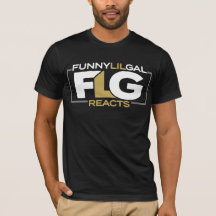 FunnyLilGalReacciona Camisa de Lucha de Oro y Negr