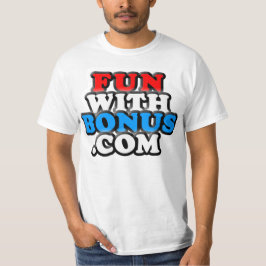 FunWithBonus.com - camiseta del logotipo - parte