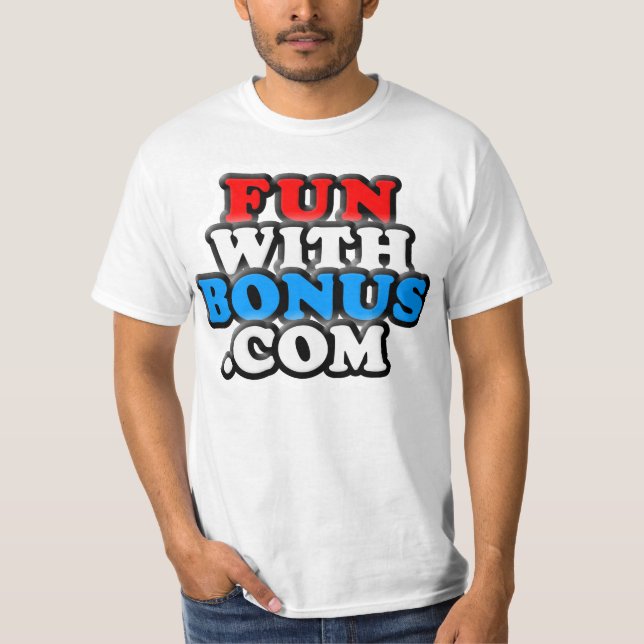FunWithBonus.com - camiseta del logotipo - parte (Anverso)