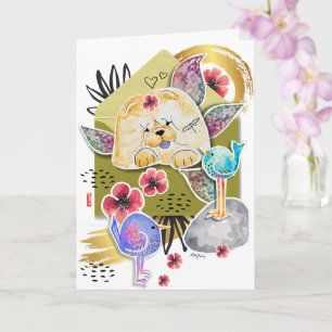 FUR-ST CLASE MAIL Chow tarjeta de arte para perros