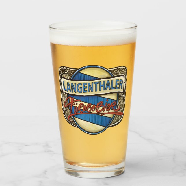 Fürabebier Glas in Langenthal der echte Biergenuss (Anverso (lleno))