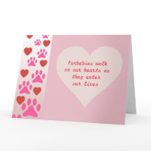 Furbaby Walk On Our Heart - Tarjeta De Felicitacio
