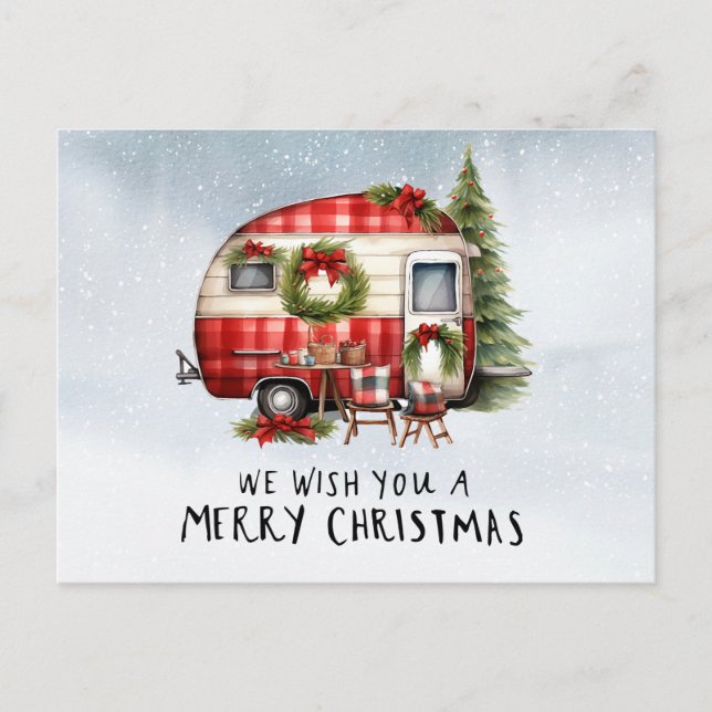 Furgoneta de Camping con tema de Navidad  (Anverso)