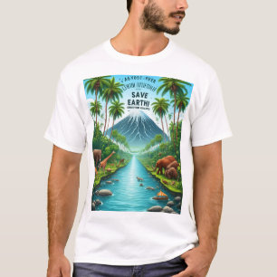 "Furia de la naturaleza, camiseta de belleza natur