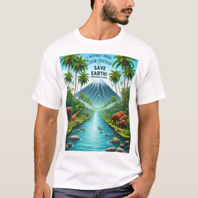 "Furia de la naturaleza, camiseta de belleza natur (Anverso)
