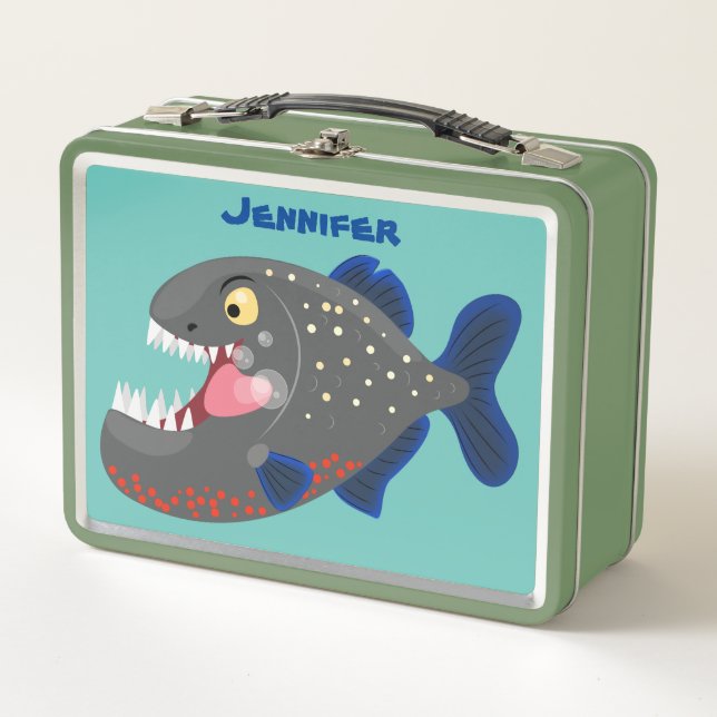 Furioso ilustracion personalizado de piranha (Anverso)