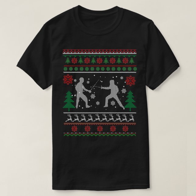 Furiosos Navidades de esgrima suéter Santa Gift (Diseño del anverso)