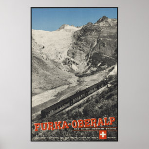 Furka Viajes Vintage Poster Ad Retro Impresiones