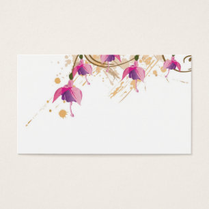 Fushia florece la tarjeta del perfil