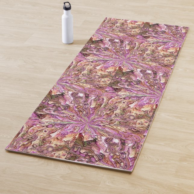 Fushsia Moderno Art Yoga Mat (In situ)
