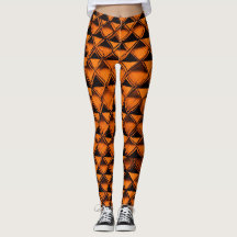 Fusión con control de moda: Leggings Naranja y neg