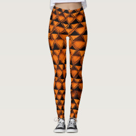 Fusión con control de moda: Leggings Naranja y neg