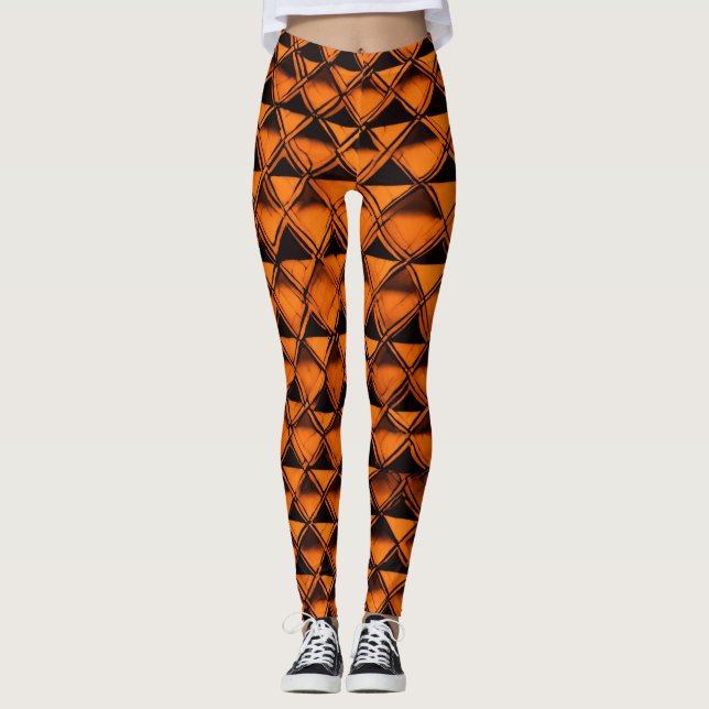 Fusión con control de moda: Leggings Naranja y neg (Anverso)