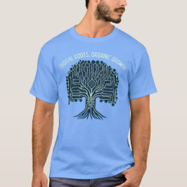 Fusión de camisetas de diseños tecnológicos y natu