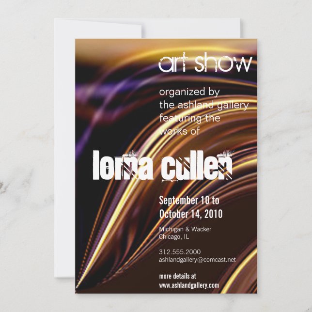 fusión de una invitación a un espectáculo de arte (Anverso)