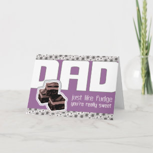 Fusión del Día del Padre o la tarjeta púrpura de c