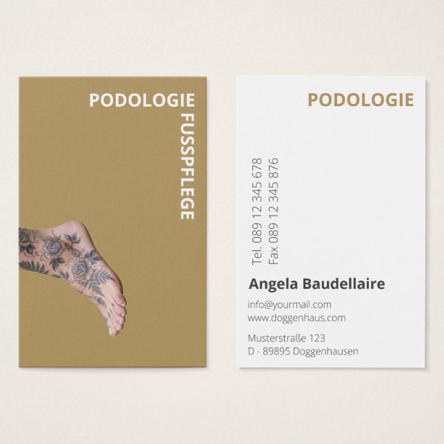 Fußpflege Visitenkarten (Anverso y reverso)