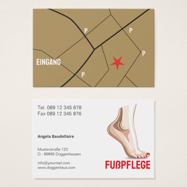 Fußpflege Visitenkarten (Anverso y reverso)