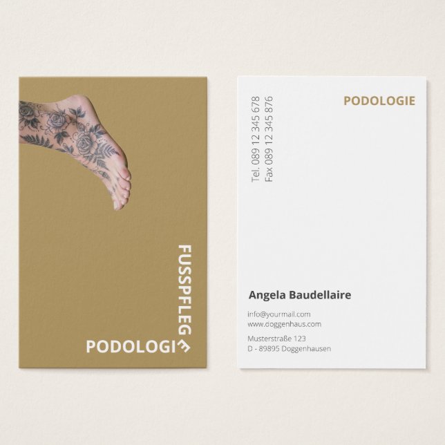 Fußpflege Visitenkarten (Anverso y reverso)