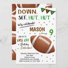 Fútbol Abajo Invitación al Cumpleaños de Hut