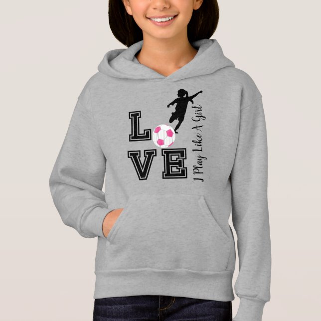 Fútbol Amor - Juego Como Un Chica - Rosa (Anverso)