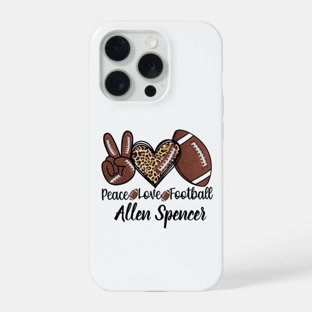 Fútbol, Amor, Paz Funda para iPhone 15 Pro (Reverso )