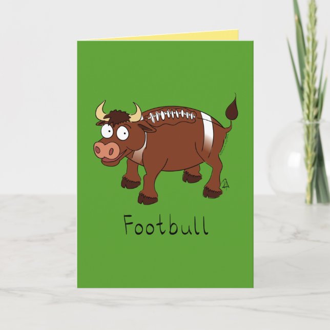 Fútbol Bull - Graciosa Tarjeta Bull De Fútbol (Anverso)