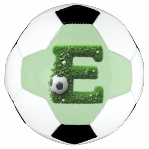 Fútbol Carta E de Topiaria de Césped Verde con Balón de F
