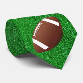 Fútbol con corbata de impresión de hierba