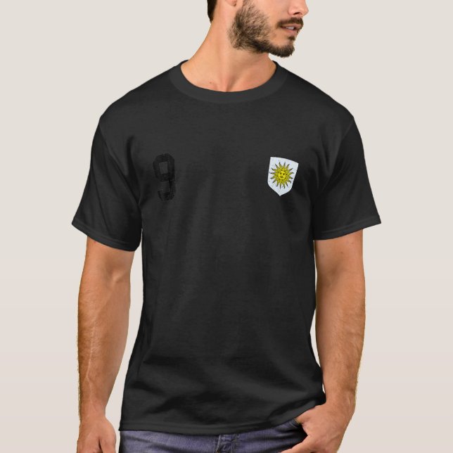 Futbol de la camiseta del retro Uruguay Celeste (Anverso)