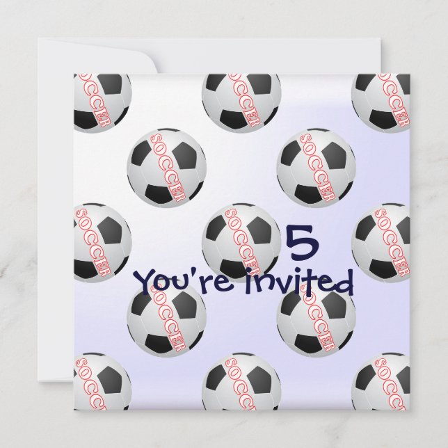 Fútbol de la invitación de Little Boy (Anverso)