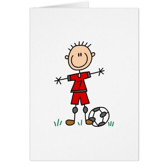 Fútbol del uniforme del rojo del muchacho (Frente)