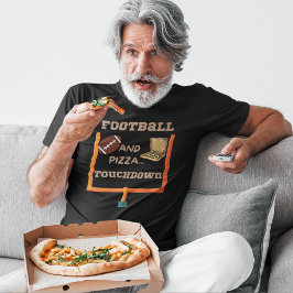 Fútbol divertido y camiseta de pizza