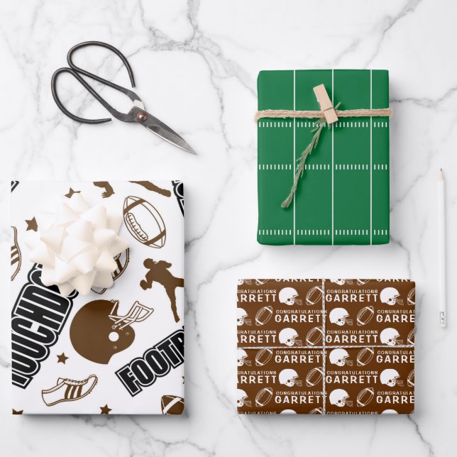 Fútbol Felicitaciones Hojas de papel de ajuste (Anverso)