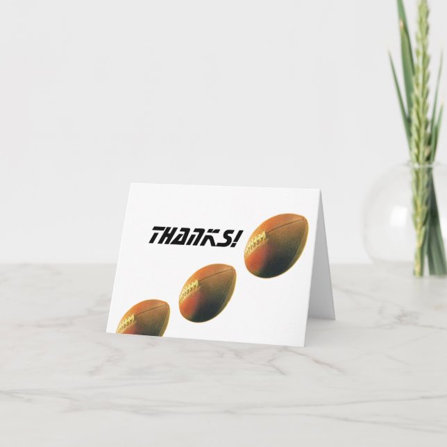 Fútbol Gracias Tarjeta plegada (Anverso)