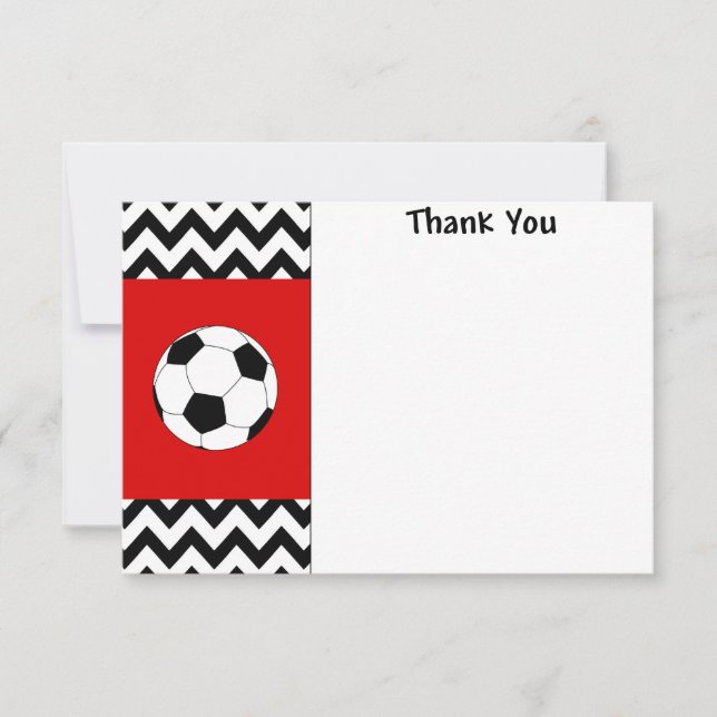 Fútbol Gracias tarjetas de nota (Anverso)