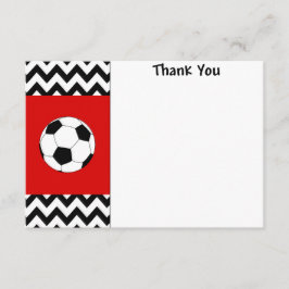 Fútbol Gracias tarjetas de nota