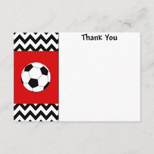 Fútbol Gracias tarjetas de nota