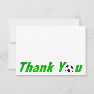 Fútbol Gracias tarjetas de notas