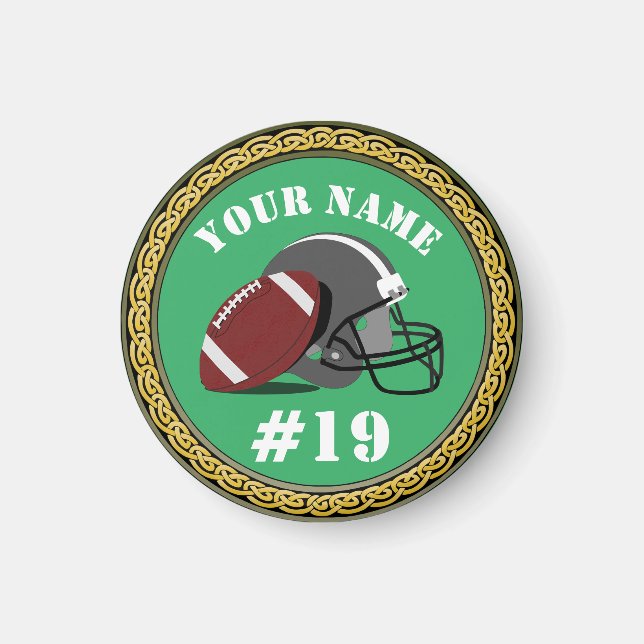 Fútbol imán - Añadir nombre y número (Frente)