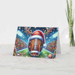 Fútbol lindo con cuernos de reno Navidad